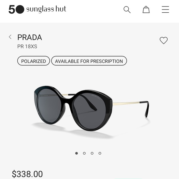 NWOT - Prada Round Acetate Polarized Sunglasses - Picture 4 of 11